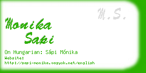 monika sapi business card